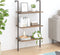 vidaXL - Ladderrek - met - 3 - schappen - 64x35x120,5 - cm - donkerbruin - en - zwart