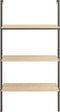 vidaXL - Ladderrek - met - 3 - schappen - 64x35x120,5 - cm - lichtbruin - en - zwart