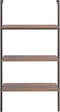 vidaXL - Ladderrek - met - 3 - schappen - 64x35x120,5 - cm - donkerbruin - en - zwart