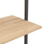 vidaXL - Ladderrek - met - 3 - schappen - 64x35x120,5 - cm - lichtbruin - en - zwart