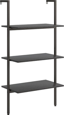 vidaXL - Ladderrek - met - 3 - schappen - 64x35x120,5 - cm - zwart