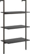 vidaXL - Ladderrek - met - 3 - schappen - 64x35x120,5 - cm - zwart
