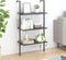 vidaXL - Ladderrek - met - 3 - schappen - 64x35x120,5 - cm - zwart