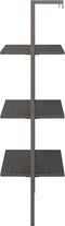 vidaXL - Ladderrek - met - 3 - schappen - 64x35x120,5 - cm - zwart