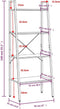 vidaXL - Ladderrek - met - 4 - schappen - 56x35x140 - cm - donkerbruin - en - zwart