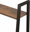 vidaXL - Ladderrek - met - 4 - schappen - 56x35x140 - cm - donkerbruin - en - zwart