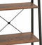 vidaXL - Ladderrek - met - 4 - schappen - 56x35x140 - cm - donkerbruin - en - zwart
