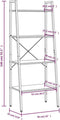 vidaXL - Ladderrek - met - 4 - schappen - 56x35x140 - cm - donkerbruin - en - zwart