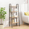 vidaXL - Ladderrek - met - 4 - schappen - 56x35x140 - cm - lichtbruin - en - zwart