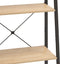 vidaXL - Ladderrek - met - 4 - schappen - 56x35x140 - cm - lichtbruin - en - zwart