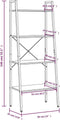 vidaXL - Ladderrek - met - 4 - schappen - 56x35x140 - cm - lichtbruin - en - zwart