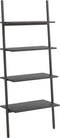 vidaXL - Ladderrek - met - 4 - schappen - 64x34x150,5 - cm - zwart