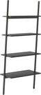 vidaXL - Ladderrek - met - 4 - schappen - 64x34x150,5 - cm - zwart