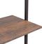 vidaXL - Ladderrek - met - 4 - schappen - 64x35x152,5 - cm - donkerbruin - en - zwart
