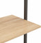 vidaXL - Ladderrek - met - 4 - schappen - 64x35x152,5 - cm - lichtbruin - en - zwart