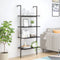 vidaXL - Ladderrek - met - 4 - schappen - 64x35x152,5 - cm - zwart