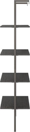 vidaXL - Ladderrek - met - 4 - schappen - 64x35x152,5 - cm - zwart