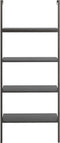 vidaXL - Ladderrek - met - 4 - schappen - 64x35x152,5 - cm - zwart
