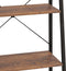 vidaXL - Ladderrek - met - 5 - schappen - 56x35x174 - cm - donkerbruin - en - zwart
