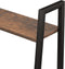 vidaXL - Ladderrek - met - 5 - schappen - 56x35x174 - cm - donkerbruin - en - zwart