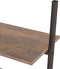 vidaXL - Ladderrek - met - 5 - schappen - 64x34x185,5 - cm - donkerbruin - en - zwart