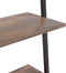 vidaXL - Ladderrek - met - 5 - schappen - 64x34x185,5 - cm - donkerbruin - en - zwart