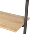 vidaXL - Ladderrek - met - 5 - schappen - 64x34x185,5 - cm - lichtbruin - en - zwart