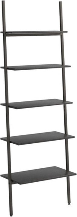 vidaXL - Ladderrek - met - 5 - schappen - 64x34x185,5 - cm - zwart