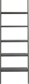 vidaXL - Ladderrek - met - 5 - schappen - 64x34x185,5 - cm - zwart