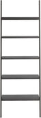 vidaXL - Ladderrek - met - 5 - schappen - 64x34x185,5 - cm - zwart