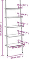 vidaXL - Ladderrek - met - 5 - schappen - 64x34x185,5 - cm - zwart