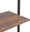 vidaXL - Ladderrek - met - 5 - schappen - 64x35x185 - cm - donkerbruin - en - zwart