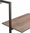 vidaXL - Ladderrek - met - 5 - schappen - 64x35x185 - cm - donkerbruin - en - zwart