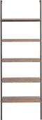 vidaXL - Ladderrek - met - 5 - schappen - 64x35x185 - cm - donkerbruin - en - zwart
