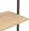 vidaXL - Ladderrek - met - 5 - schappen - 64x35x185 - cm - lichtbruin - en - zwart