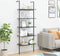 vidaXL - Ladderrek - met - 5 - schappen - 64x35x185 - cm - zwart