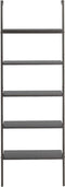 vidaXL - Ladderrek - met - 5 - schappen - 64x35x185 - cm - zwart