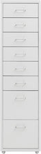 vidaXL - Ladeblok - verrijdbaar - 28x41x109 - cm - metaal - grijs