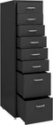 vidaXL - Ladeblok - verrijdbaar - 28x41x109 - cm - metaal - antracietkleurig