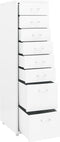 vidaXL - Ladeblok - verrijdbaar - 28x41x109 - cm - metaal - wit