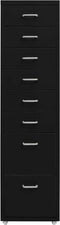 vidaXL - Ladeblok - verrijdbaar - 28x41x109 - cm - metaal - zwart