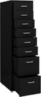 vidaXL - Ladeblok - verrijdbaar - 28x41x109 - cm - metaal - zwart