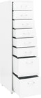 vidaXL - Ladeblok - verrijdbaar - 28x41x69 - cm - metaal - antracietkleurig