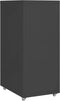 vidaXL - Ladeblok - verrijdbaar - 28x41x69 - cm - metaal - antracietkleurig