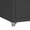 vidaXL - Ladeblok - verrijdbaar - 28x41x69 - cm - metaal - antracietkleurig