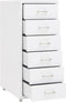 vidaXL - Ladeblok - verrijdbaar - 28x41x69 - cm - metaal - wit