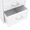 vidaXL - Ladeblok - verrijdbaar - 28x41x69 - cm - metaal - wit