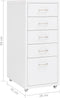 vidaXL - Ladeblok - verrijdbaar - 28x41x69 - cm - metaal - wit