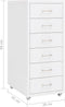 vidaXL - Ladeblok - verrijdbaar - 28x41x69 - cm - metaal - wit