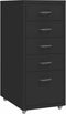 vidaXL - Ladeblok - verrijdbaar - 28x41x69 - cm - metaal - zwart